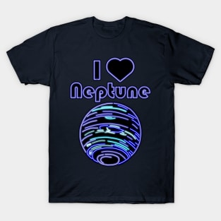 Electric Solar System I Love Neptune T-Shirt